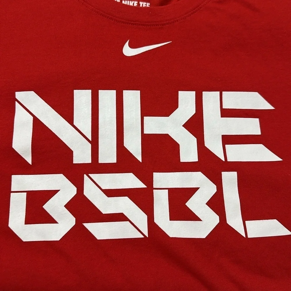 THE NIKE TEE DRI-FIT BSBL RED SZ L